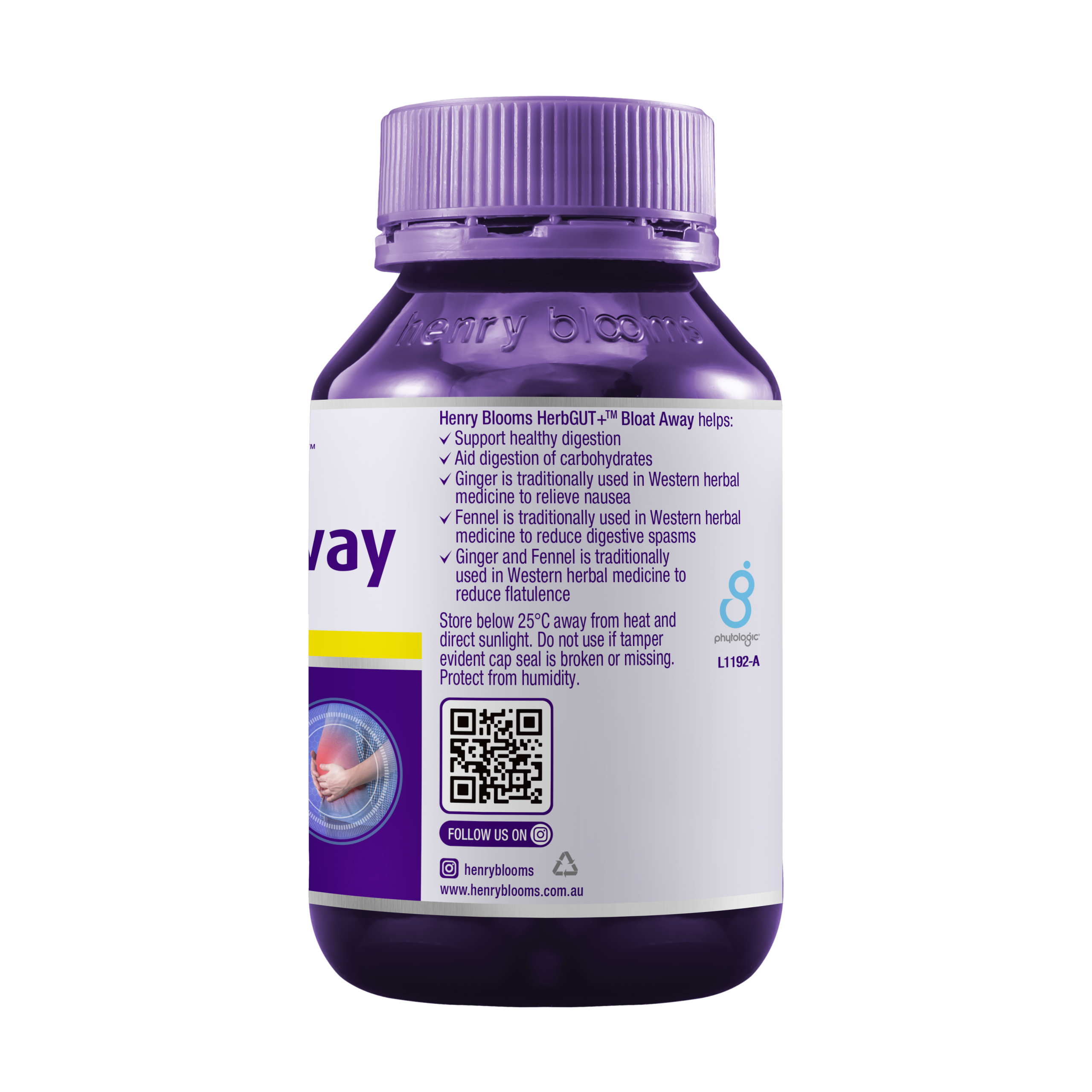 HerbGUT + Bloat Away 60 Hard Capsules - Image 3